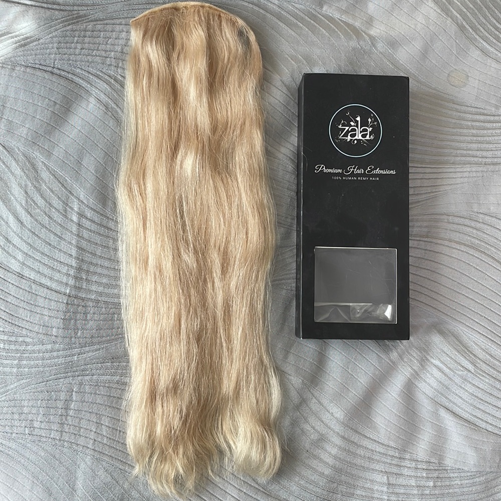 Blonde Human Ponytail Clip In Hair Extension